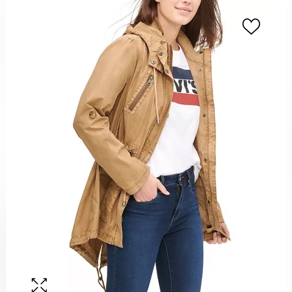 Levi's Jackets & Blazers - COPY - NWT Levi's Women's Cotton Hooded Anorak Dull Gold Jacket - Size 2X